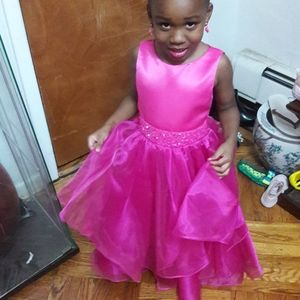 Special occasion organza ruffled skirt dress